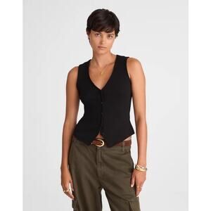 NWT Madewell Ribbed V-Neck Vest Size XS